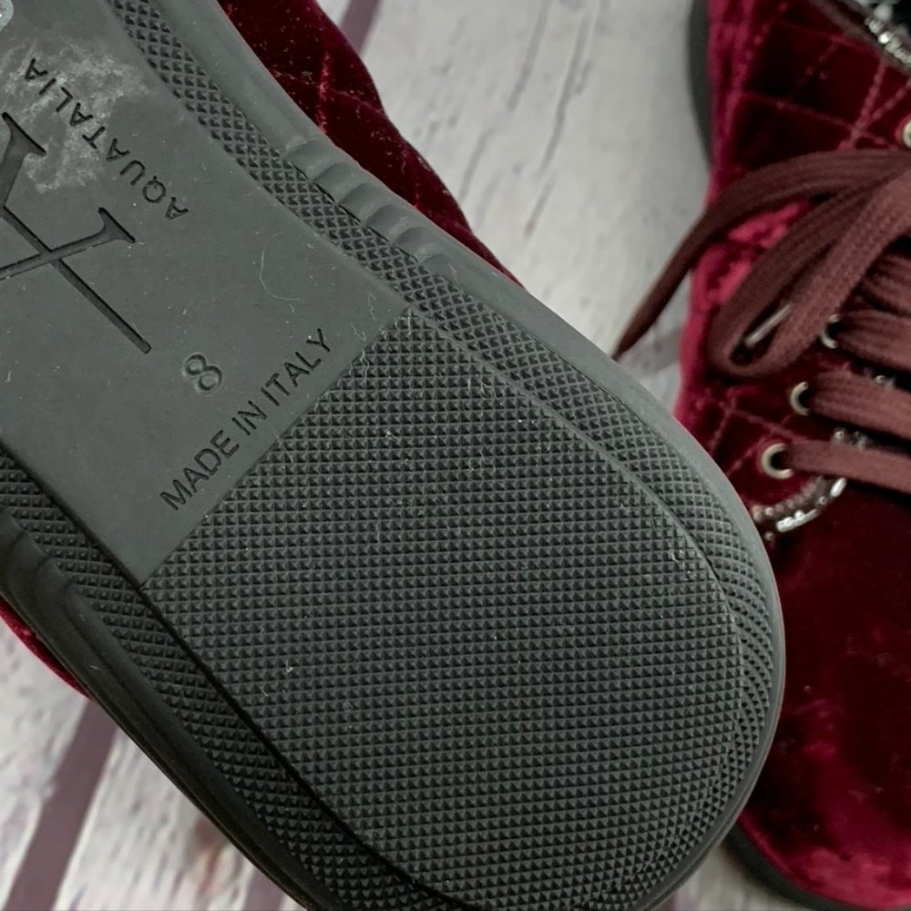 Aquatalia Glenda Wine Burgundy Quilted Weatherproo - Picture 7 of 8